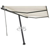 Vidaxl Luifel Automatik mit LED- und Windsensor 350x250 cm Creme Farbe