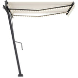 Vidaxl Luifel Automatik mit LED- und Windsensor 350x250 cm Creme Farbe