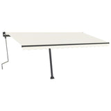 Vidaxl luifel distanziert manuell erstreckt sich 400 x 300 cm cremefarben.