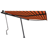 Vidaxl luifel distanziert manuell erstreckt sich 400 x 300 cm orange Braun