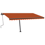 Vidaxl luifel distanziert manuell erstreckt sich 400 x 300 cm orange Braun