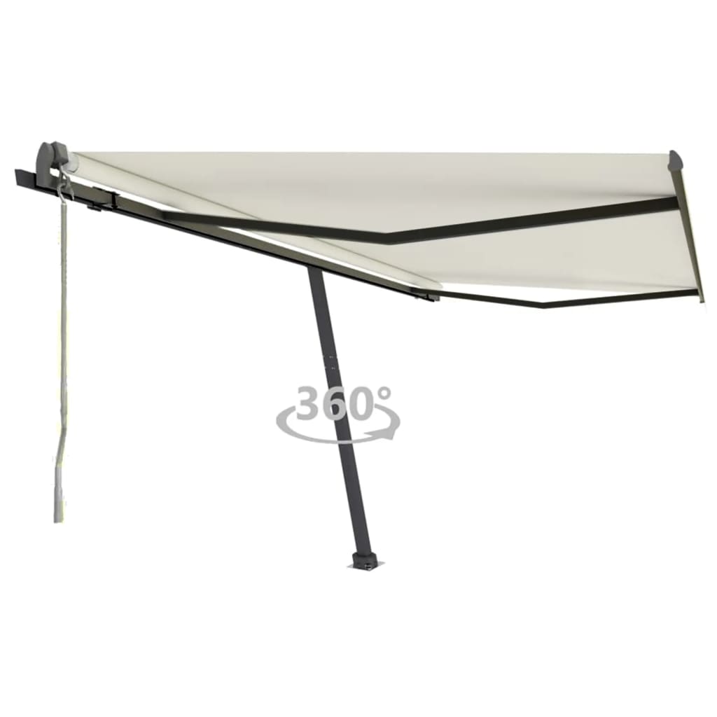 Vidaxl luifel kostenlos -ausstehende automatische 400x300 cm creme -gelenkt