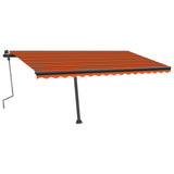 Vidaxl Luifel manuell ausziehbar mit LED 450x300 cm Orange und Braun