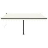 Vidaxl luifel kostenlos -ausstehende automatische 450x300 cm creme -gelenkt