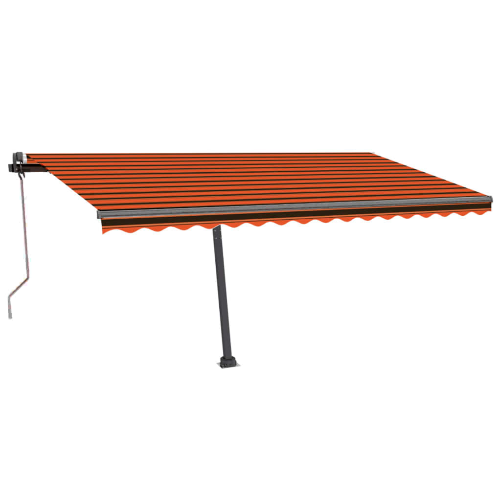Vidaxl Luifel Automatik mit LED -Windsensor 450x300 cm Orange Braun