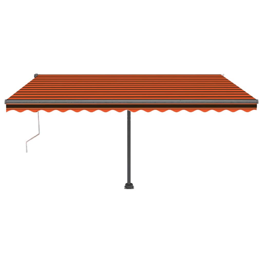 Vidaxl Luifel Automatik mit LED -Windsensor 450x300 cm Orange Braun
