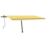 Vidaxl Luifel distanziert sich manuell aus 500 x 300 cm gelb und weiß