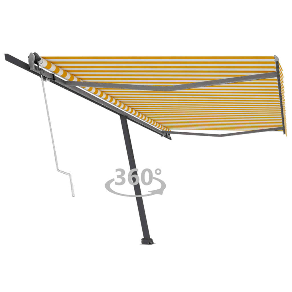 Vidaxl luifel kostenlos -Automatisch 500 x 300 cm gelb und weiß