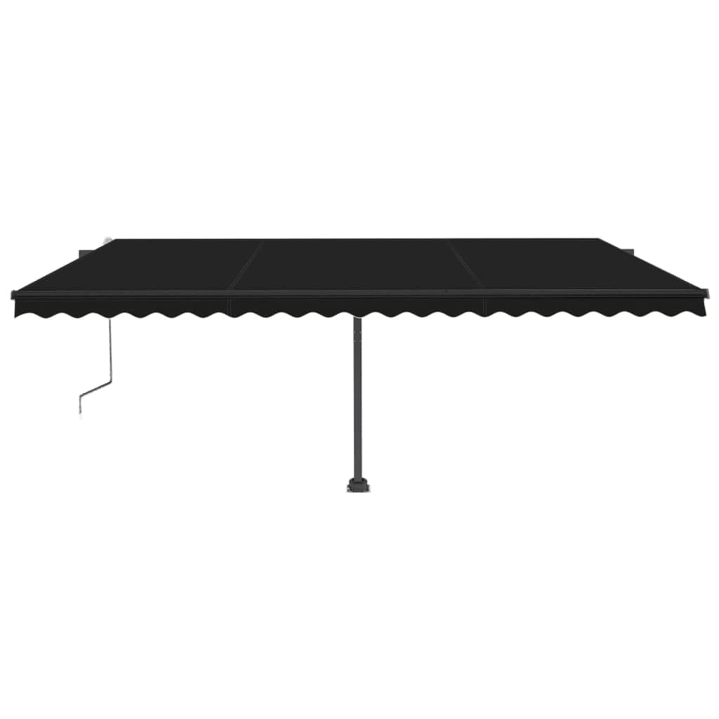 Vidaxl Luifel Automatik mit LED- und Windsensor 500x300 cm Anthrazit