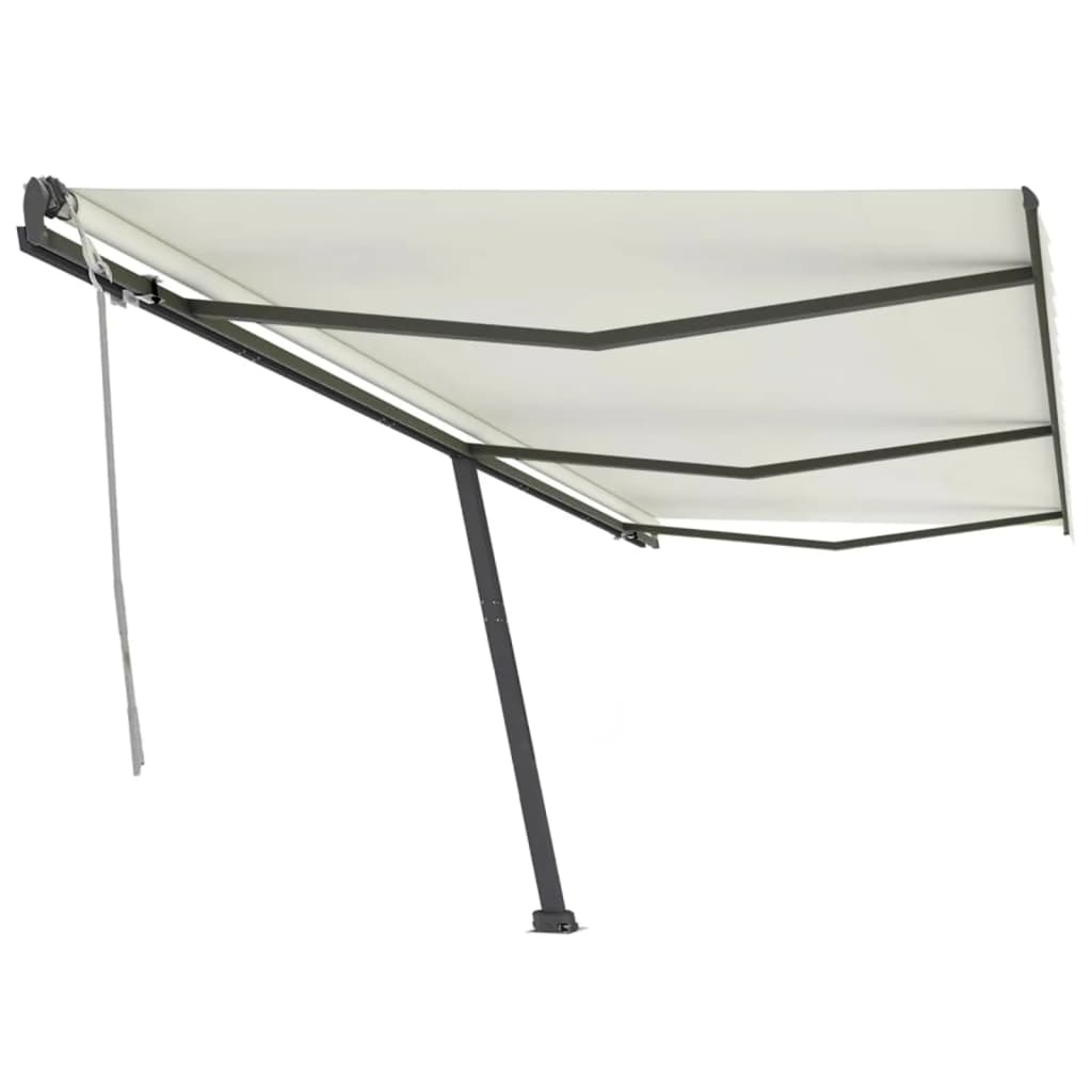 Vidaxl luifel distanziert manuell erstreckt sich 600x300 cm creme -gelöscht