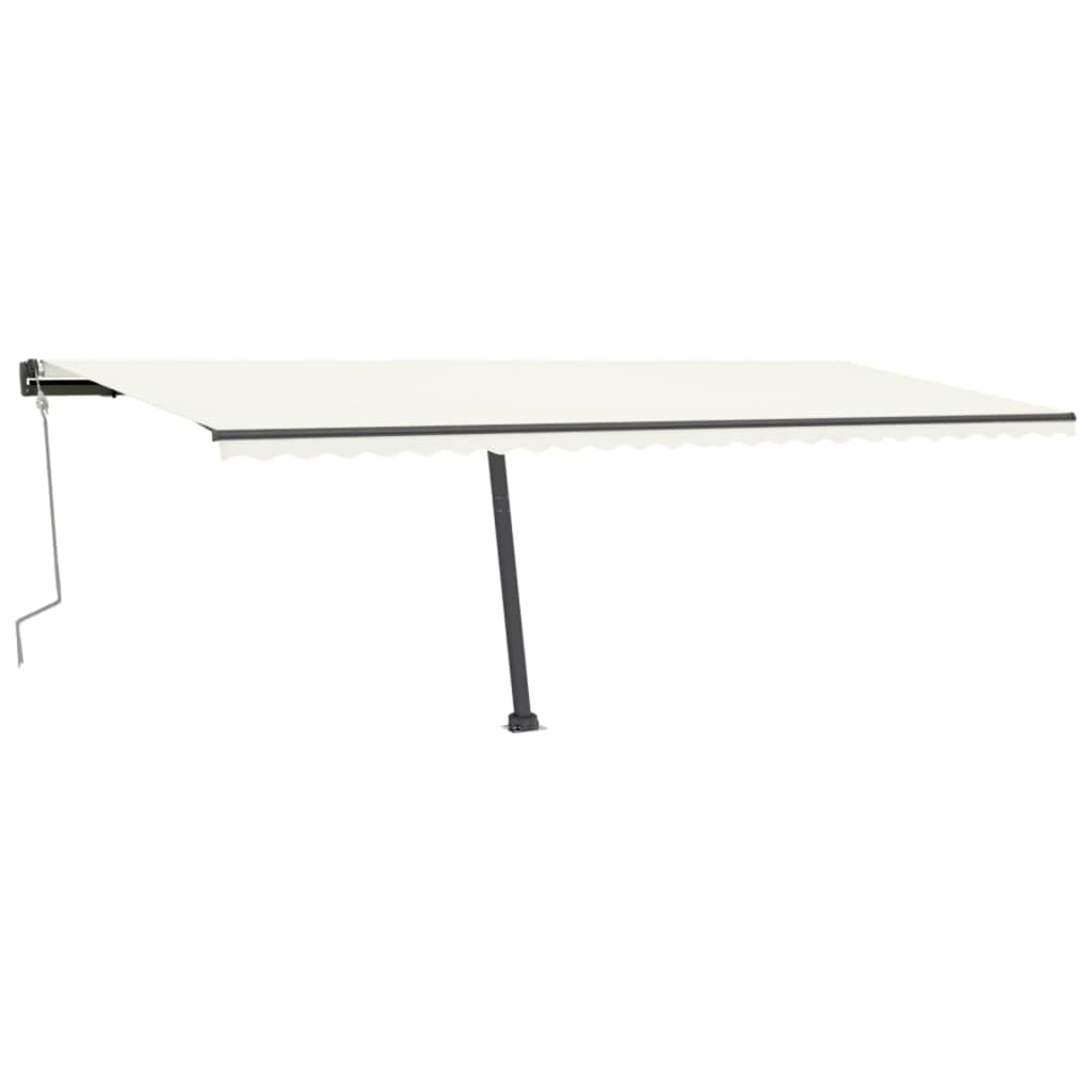 Vidaxl luifel distanziert manuell erstreckt sich 600x300 cm creme -gelöscht