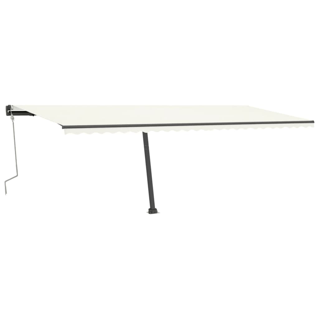Vidaxl luifel manuell ausziehbar mit LED 600x300 cm cremefarben
