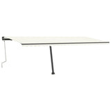 Vidaxl luifel manuell ausziehbar mit LED 600x300 cm cremefarben