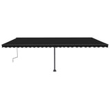 Vidaxl luifel manuell ausziehbar mit LED 600x300 cm Anthrazitfarbe