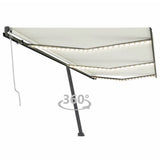 Vidaxl Luifel Automatik mit LED- und Windsensor 600x300 cm Creme Farbe