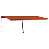 Vidaxl Luifel Automatik mit LED -Windsensor 600x300 cm Orange Braun