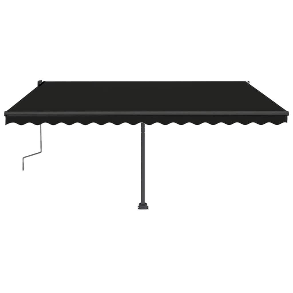 Vidaxl luifel distanziert manuell erstreckt sich 400 x 350 cm Anthrazit