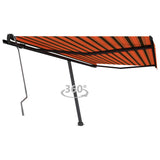 Vidaxl luifel distanziert manuell erstreckt sich 400x350 cm orange Braun