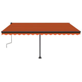 Vidaxl luifel distanziert manuell erstreckt sich 400x350 cm orange Braun