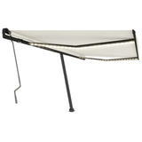 Vidaxl luifel manuell ausziehbar mit LED 400x350 cm cremefarben