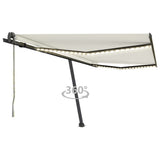 Vidaxl Luifel Automatik mit LED- und Windsensor 400x350 cm Creme Farbe