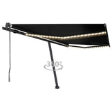 Vidaxl Luifel Automatik mit LED- und Windsensor 400x350 cm Anthrazit