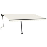 Vidaxl luifel distanziert manuell erstreckt sich 450 x 350 cm cremefarben.