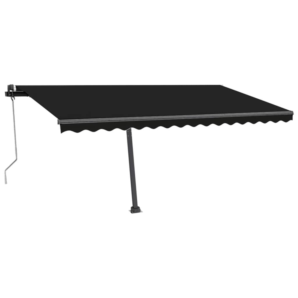 Vidaxl Luifel Automatik mit LED- und Windsensor 450x350 cm Anthrazit