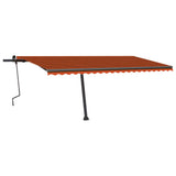 Vidaxl luifel distanziert manuell erstreckt sich 500x350 cm orange Braun
