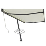 Vidaxl luifel kostenlos -ausstehende automatische 500x350 cm creme -gelenkt