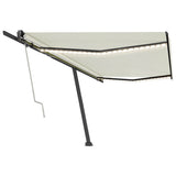 Vidaxl Luifel Automatik mit LED- und Windsensor 500x350 cm Creme Farbe
