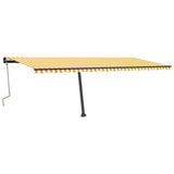Vidaxl Luifel manuell ausziehbar mit LED 600x350 cm gelb und weiß