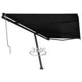 Vidaxl Laifel Free -ausstehende automatische 600x350 cm Anthrazit -gelöscht