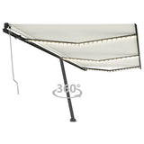 Vidaxl Luifel Automatik mit LED- und Windsensor 600x350 cm Creme Farbe