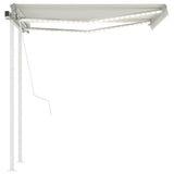 Vidaxl Luifel Automatik mit LED- und Windsensor 3,5x2,5 M cremefarben -gepflegt