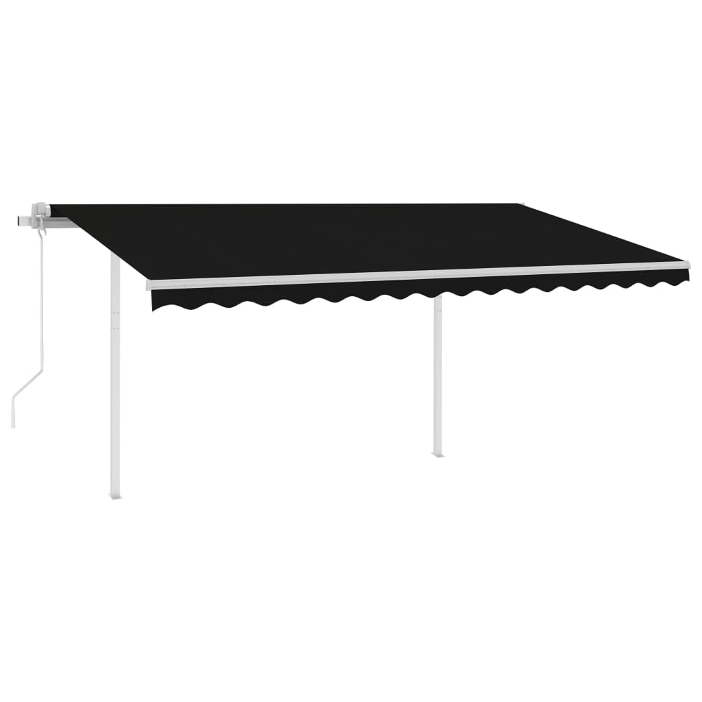 Vidaxl luifel expandierbar mit Posts 4x3 m Anthrazit -Colored