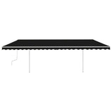 Vidaxl luifel manuell erweiterbar mit Posts 6x3 m Anthrazit -Colored