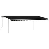 Vidaxl luifel mit LED 6x3 m Anthrazit -gelöschtem LED