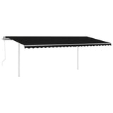 Vidaxl luifel exponierbar mit den Posts 6x3 m Anthrazit -Colored