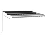Vidaxl Luifel exponierbar mit Posts 4x3,5 m Anthrazitfarbe