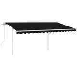 Vidaxl Luifel Automatik mit LED- und Windsensor 4,5 x 3,5 m Anthrazit