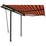 Vidaxl luifel exponierbar mit Posts 3x2,5 M Orange Braun