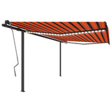 VidaXL Markisenautomatik mit LED und Windsensor 4x3 m Orange und Braun