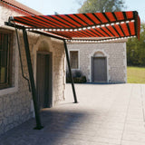 VidaXL Markise Automatik mit LED und Windsensor 4,5x3 m Orangebraun