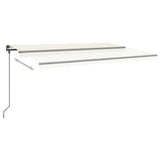 VidaXL Markisenautomatik mit LED und Windsensor 5x3 m cremefarben