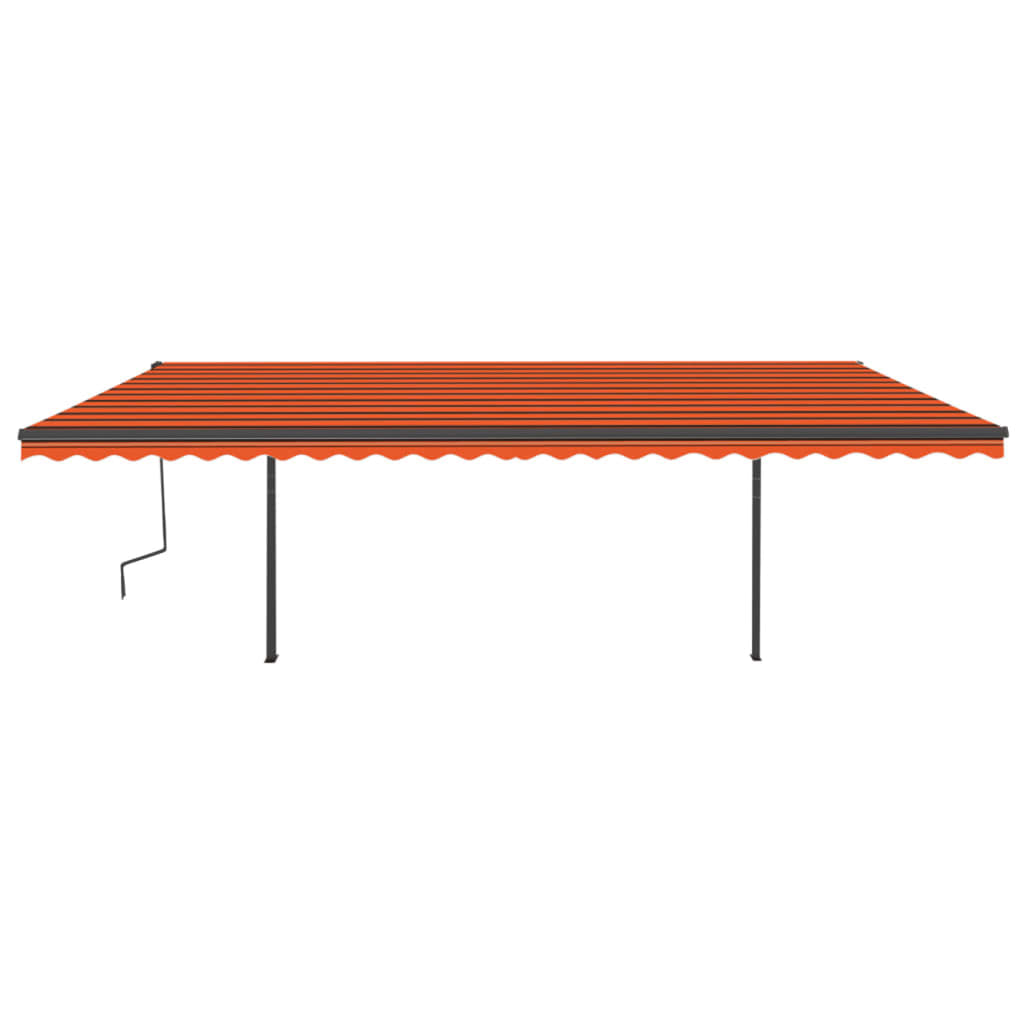 Vidaxl Luifel Automatik mit LED- und Windsensor 6x3 m orange und braun