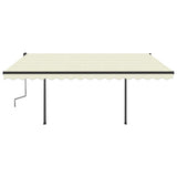 VidaXL Manuell ausziehbare Markise mit LED 5x3,5 m Creme