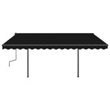 VidaXL Manuell ausziehbare Markise mit LED 5x3,5 m Anthrazit