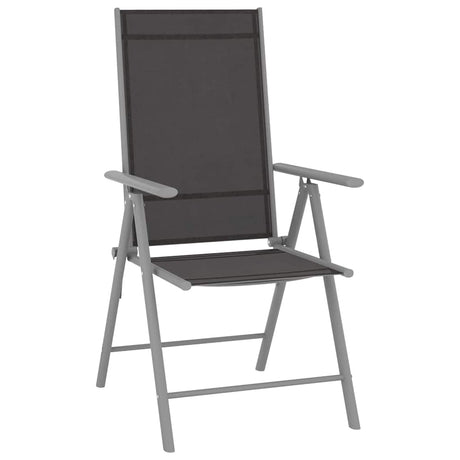 Vidaxl 5-delige tuinset aluminium zilverkleurig en zwart