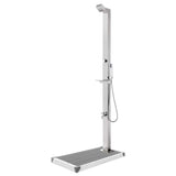 Vidaxx Außendusche mit grauem Sockel 225 cm aus Edelstahl